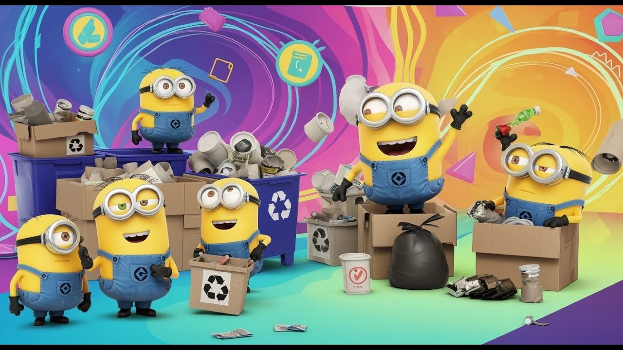Minions' Eco Friendly Recycling Challenge - YouTube