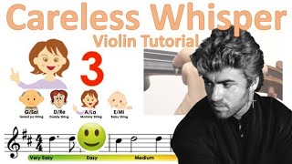George Michael - Careless Whisper Sheet music and easy violin tutorial George Michael - Careless Whisper Sheet music and easy violin tutorial