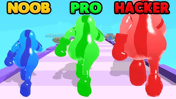 😂😊😈 NOOB vs PRO vs HACKER in Jelly Clash 3D