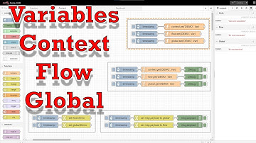 [Cours 3.2 Bioautomatique] Node-RED : Variables de contexte, flow et globales