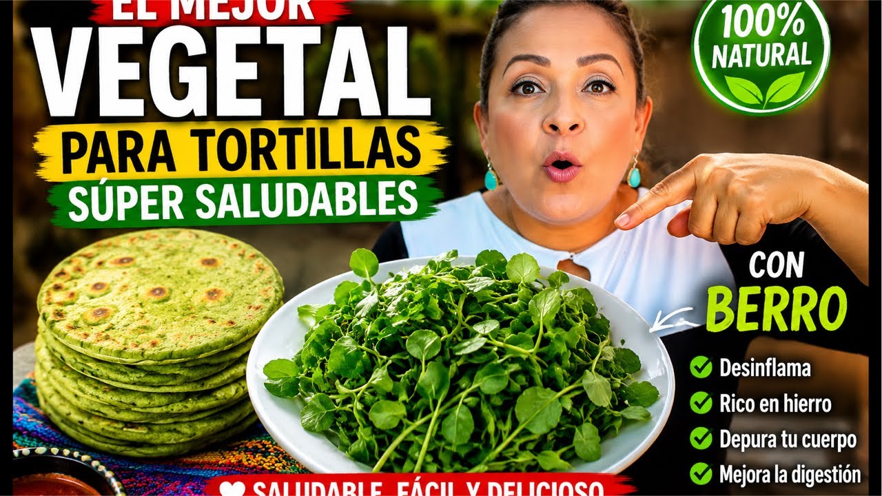 🌿 El mejor vegetal del mundo para hacer tortillas saludables | Tortillas de berro (watercress)