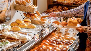 ร้านเบเกอรี่อบขนมปังกว่า 100 ชนิดตั้งแต่ตี 3！หลังเคาน์เตอร์ร้านเบเกอรี่ญี่ปุ่นในท้องถิ่น