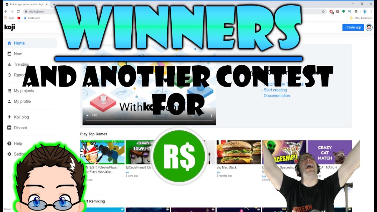 Koji Contest Winners A New Contest Starts Win 100 In Roblox Cards Youtube - roblox dragon adventures meet the developers w mummazing