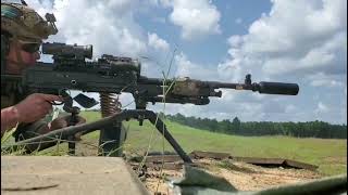 M240B with a suppressor.