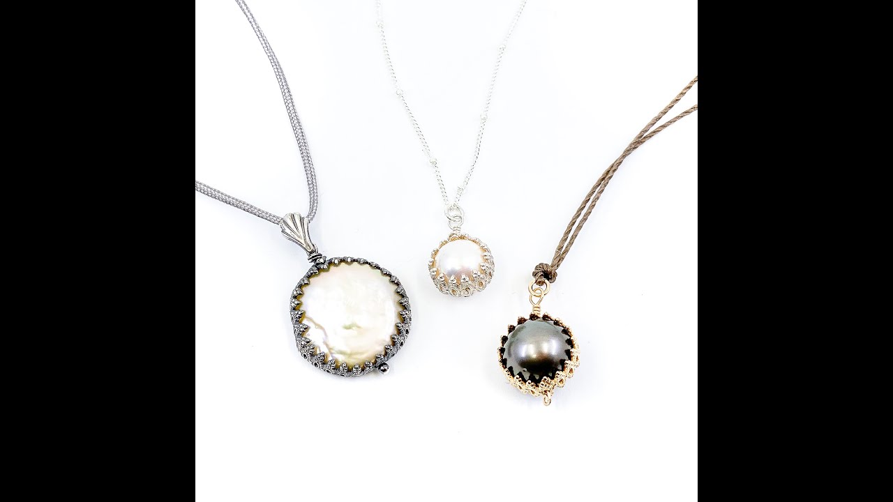 DEMO: Pearl Bezel Wire Wrap at The Bead Gallery, Honolulu