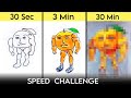 Drawing Udin Din Dun | Italian Brainrot | In 30 Sec,3 Min and 30 Min | easy tutorial