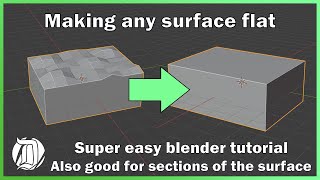 Making any surface flat in Blender. Super quick and easy tutorial. #blender3d #b3d #blendertutorial