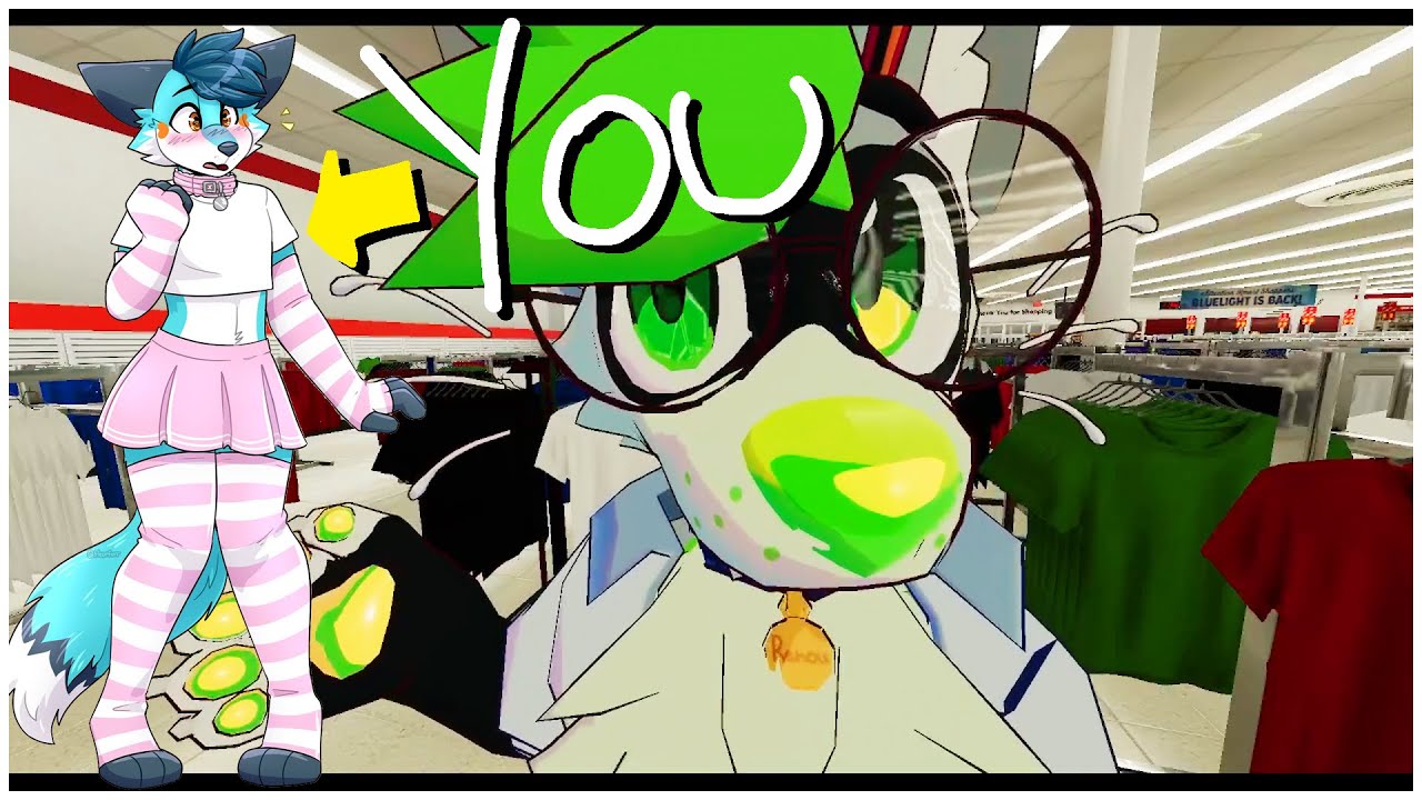 [Furry ASMR] Furry boyfriend dresses you up as a FEMBOY at Kmart?! | VR | Kissing | Petting