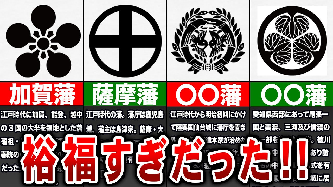 【地理/地学】裕福すぎた藩７選