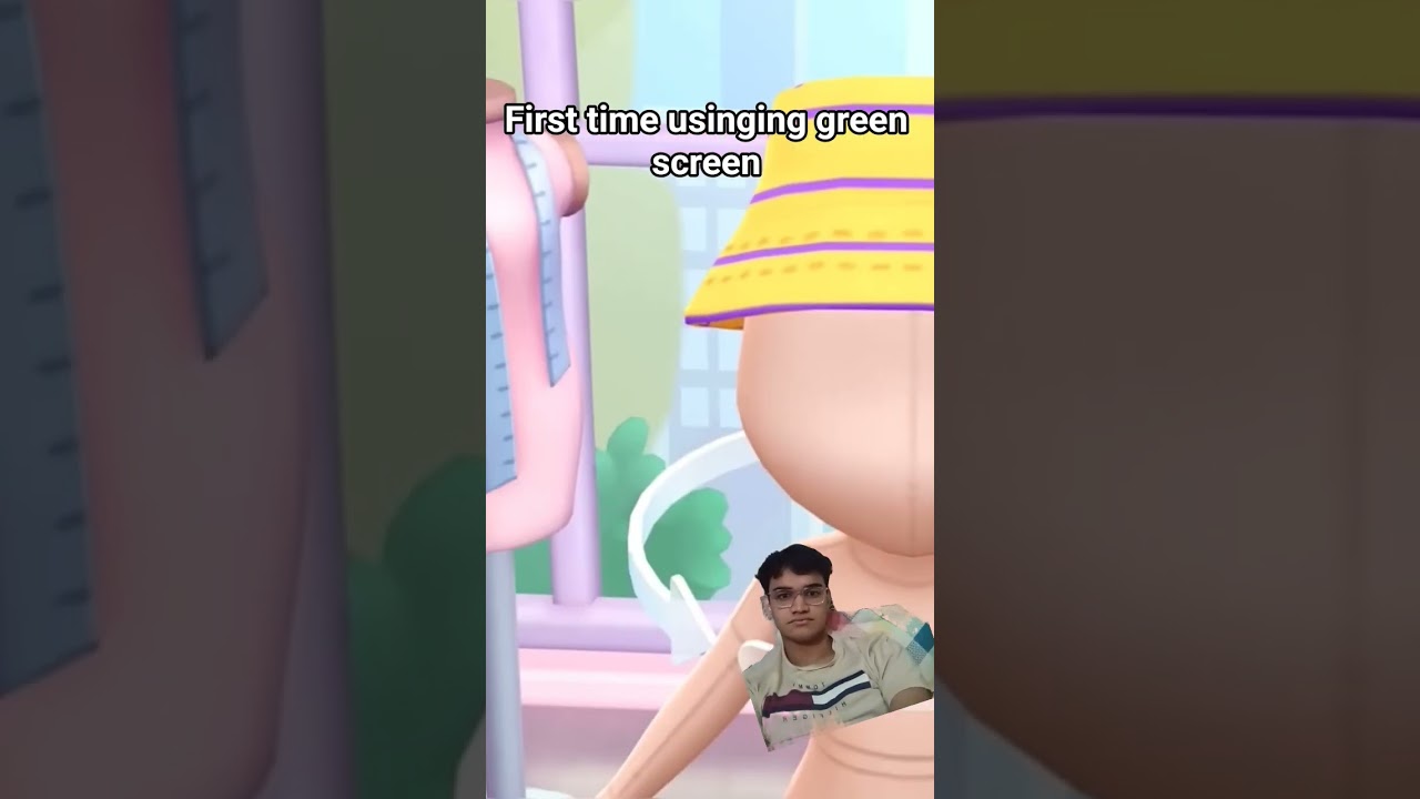 first time using green screen