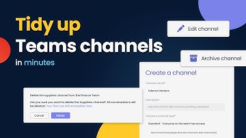 How to add and manage channels in Microsoft Teams