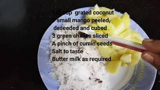 Arachu Kalakki, Ozichu Curry, Coconut Mango Yogurt Gravy, അരചചകലകക, ഒഴചചകറ