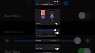 IOS - Setting Up Light Mode and Dark Mode under Settings Display & Brightness screenshot 4