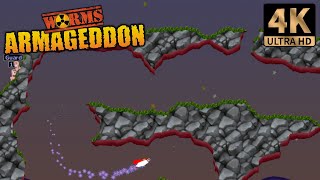 Worms Armageddon | Mission 14 - Super Sheep to the rescue! | PC 4K