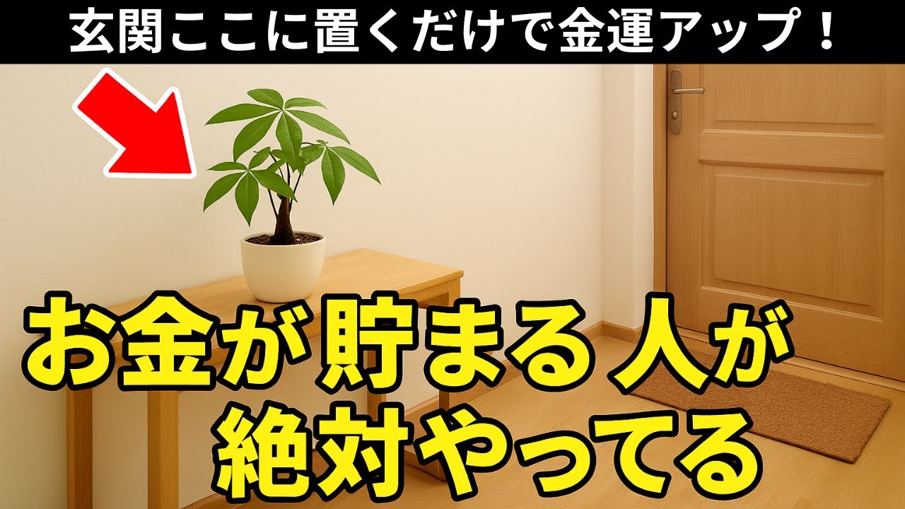 お金が貯まる人の玄関】実はみんなココに植物を置いていた！｜玄関風水×観葉植物