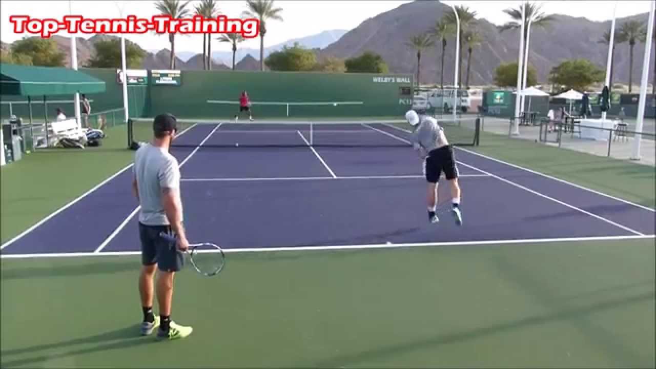 Worlds Fastest Tennis Serve Training Court Level View YouTube