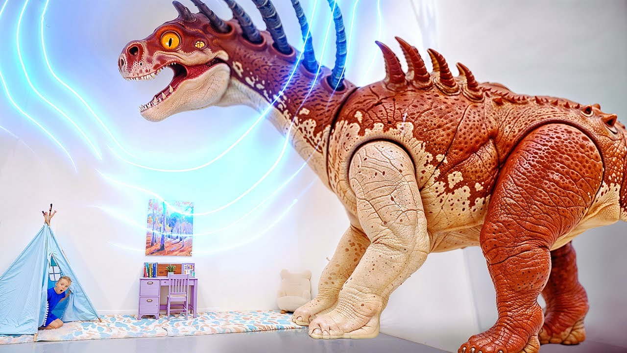 🧊🦕 Пять гигантских динозавров вылупились из волшебных ледяных яиц!