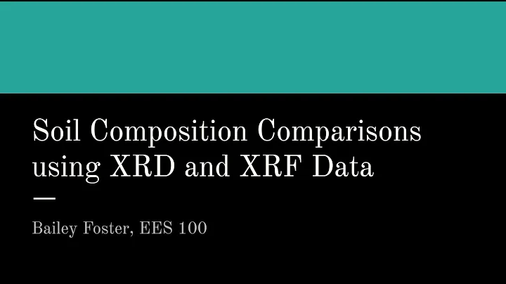 Soil Composition Comparisons using XRD and XRF Data - Bailey Foster