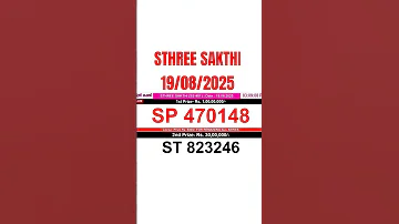 STHREE SAKTHI Lottery Result Today 19 08 2025 Kerala Lottery Live STHREE SAKTHI Result Live Today 
