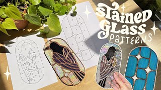 making stained glass patterns 🌿 using a cricut machine!