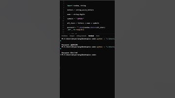 2/100 – Interesting Python Code 🔥💻(Random Password) #codequest. #cursor #coding #python #ytshorts