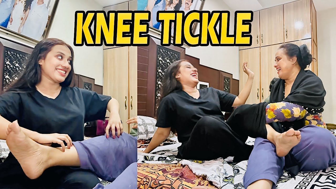 Just knee tickle with mom funny video /zoya noor vlogs
