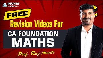 CA Foundation Maths Free Revision/Marathon Lecture For Sep 24 | Maths Full Revision | Raj Awate