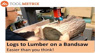 Did you know that you can easily slice up logs into nice lumber on your bandsaw? Turn firewood into beautiful slabs. I