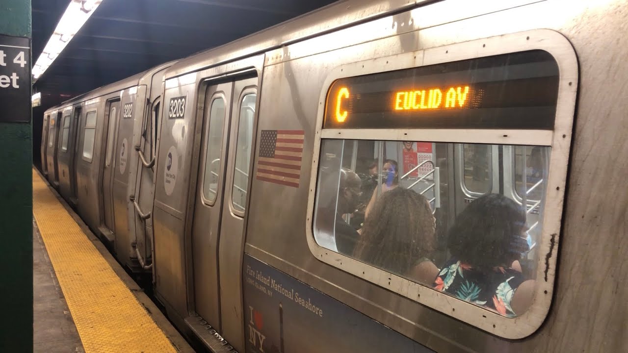 MTA: R179 Southbound (C) Train #3203 Ride Via 8th Avenue Express: (08 ...