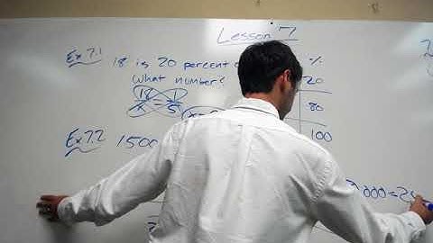 Algebra 2 Lesson 7: Percent; Equations from Geometry