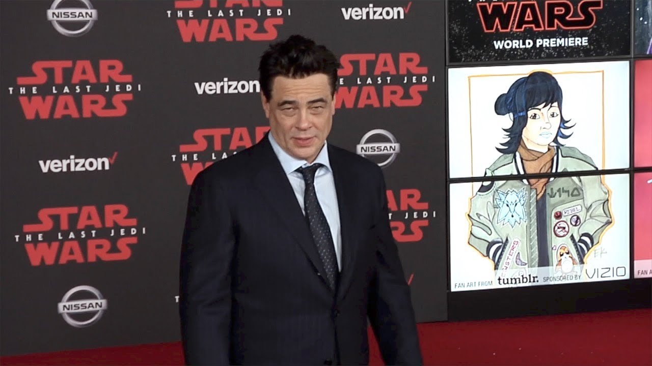 Benicio del Toro "Star Wars: The Last Jedi" World Premiere Red Carpet