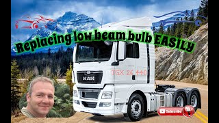 MAN TGX 26 440, REPLACING HEADLIGHT BULB, HOW TO GET ACCESS to bulb ?!?!?