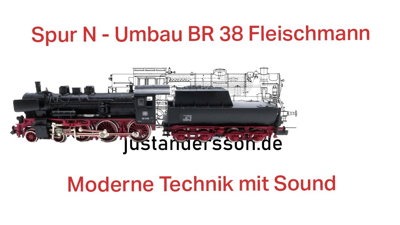 Für Anfänger: BR 38 Wannentender von Fleischmann Spur N mit einfachem Soundeinbau und Glockenanker.