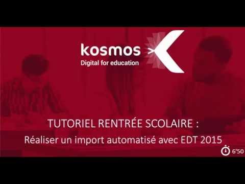 ENT K-d'école : comment réaliser l'import automatique de EDT 2015 ?