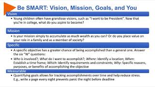 Goals and objectives - Personal scorecard