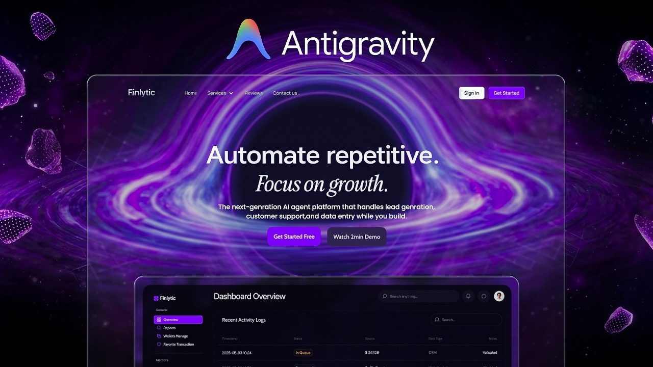 Build Animated Websites in MINUTES - Antigravity + Gemini 3.1 + Nanobanna 2