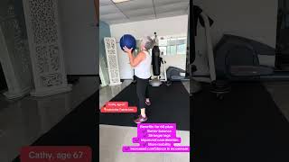 Sumo Squat Ball Toss for 60 Plus 💪 #seniorfitnesse
