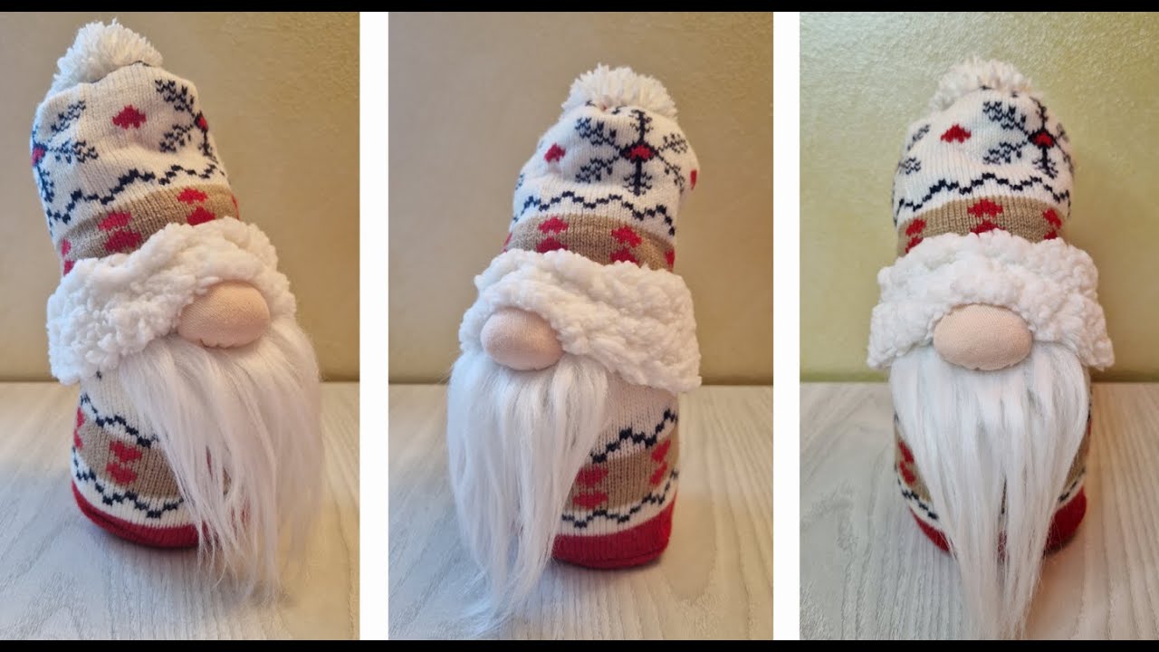 Gnomo natalizio con calzino senza cucire - DIY no-sew Christmas Gnome 