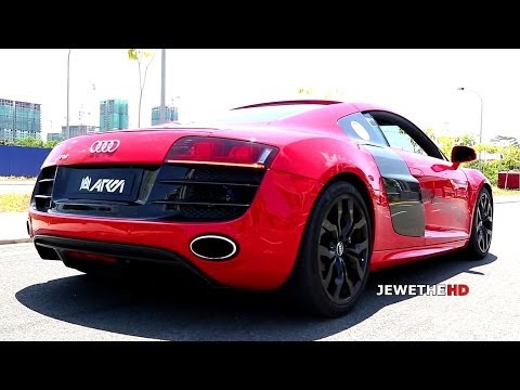 AGGRESSIVE Audi R8 V10 W/ ARMYTRIX Titanium Exhaust! REVS & Accelerations!