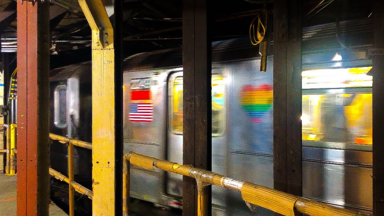 Subway train 1 2 3 trains in DEEP Underground Station!