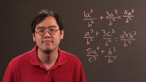 How Do I Add Algebraic Fractions With Exponents Together? : Algebra Lessons