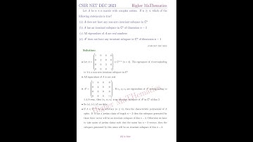 CSIR NET DEC 2023 Solution | Linear Algebra