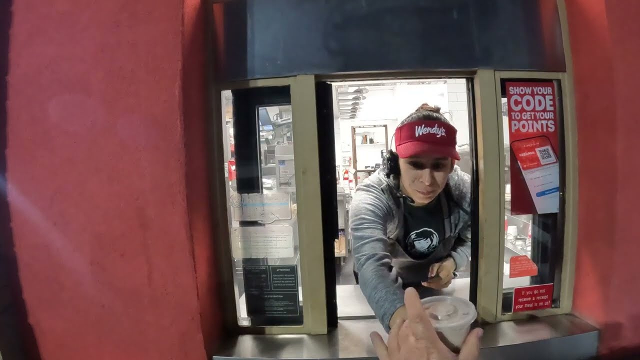 Wendy's Drive Thru, Medium Chocolate Frosty & Small Orange Dreamsicle,  Van Horn, Texas, 16 Mar 2024