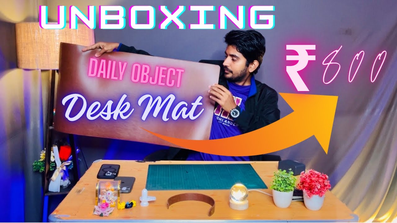 Unboxing Daily Object Reversible Desk Mat 😻 Water Resistant Leather Pad 🤯 