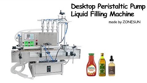 ZONESUN ZS-DTPP4E Peristaltic Pump Bottled Orange Tabletop Automatic Juice Liquid Filling Machine
