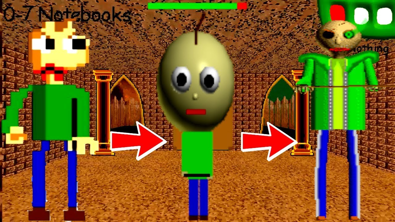 all 7 notebooks no running challenge baldis basics in roblox