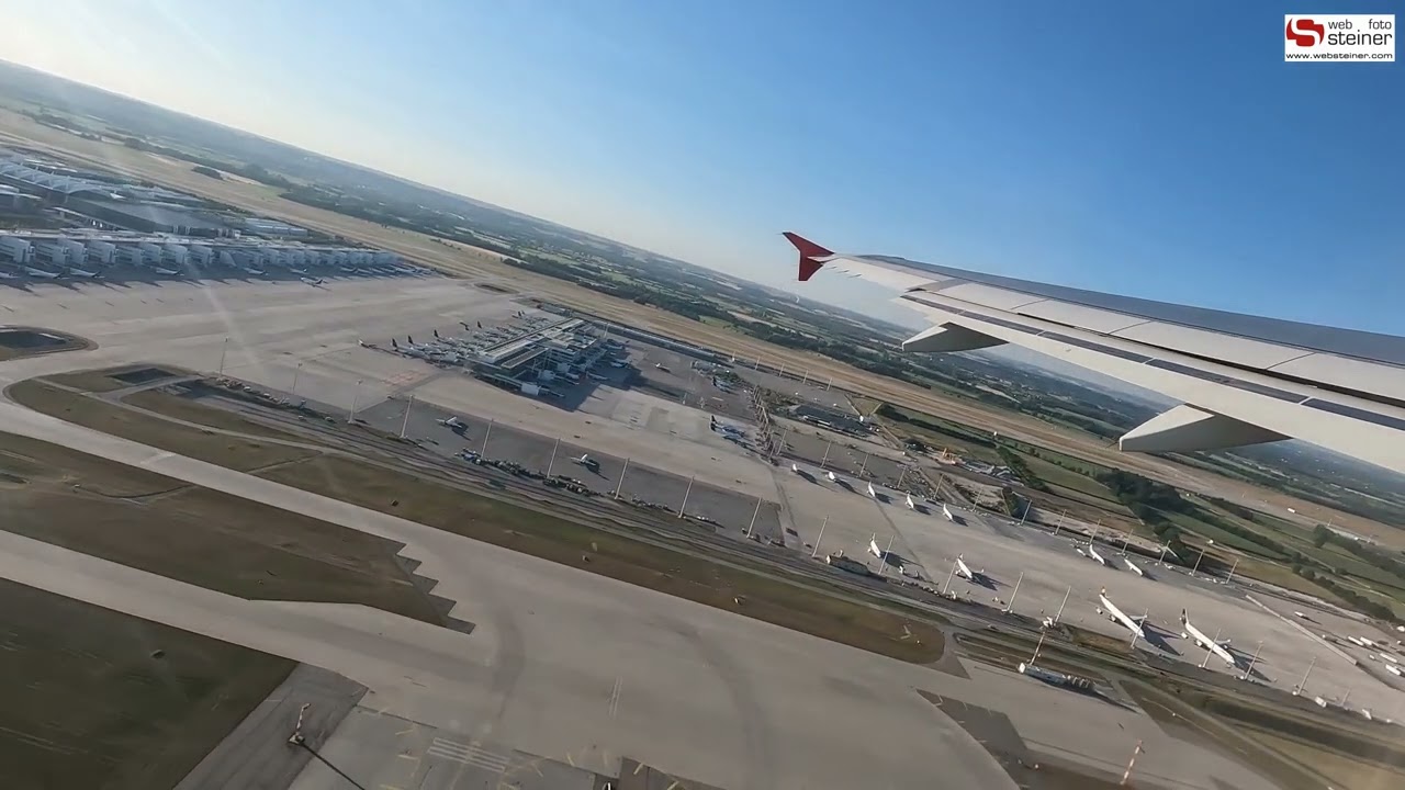 Anflug und Abflug beim MUC, Flughafen München „Franz Josef Strauß“, LH1823 & OS116, Juli 2022