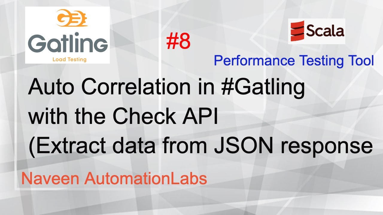 #8 - Correlation in #Gatling with the Check API - Extracting data from ...