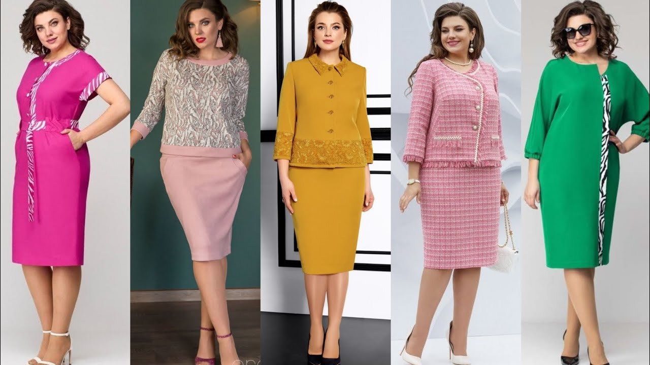 Великолепное и красивое платье для матери невесты больших размеров / стильные женские платья