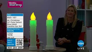 Mr. Christmas 24" Color Select Blow Mold Candles 2pc Set